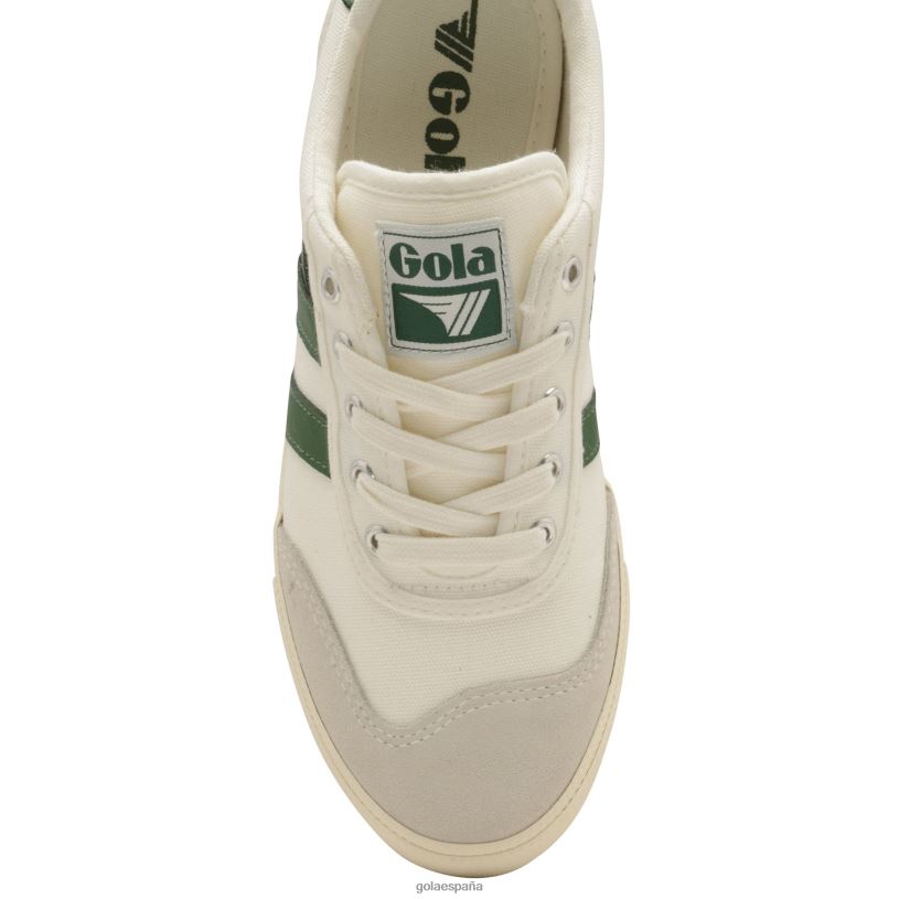 calzado V4PZL97 hombres Gola zapatillas clásicas de bádminton blanco hueso/verde