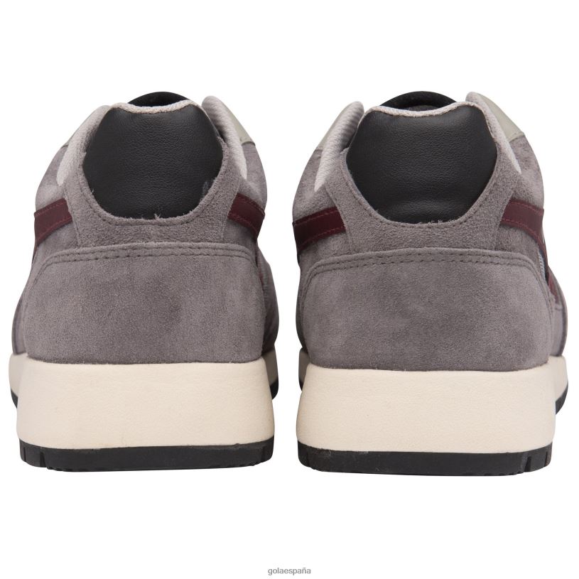 calzado V4PZL122 hombres Gola zapatillas bajas clásicas trek gris/burdeos/negro