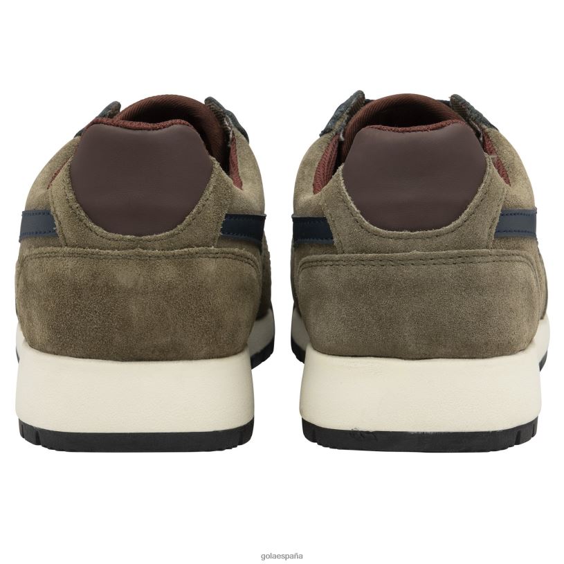 calzado V4PZL123 hombres Gola zapatillas bajas clásicas trek caqui/azul marino/burdeos