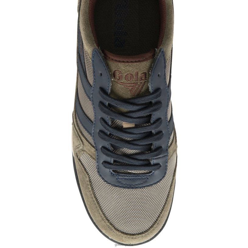 calzado V4PZL123 hombres Gola zapatillas bajas clásicas trek caqui/azul marino/burdeos