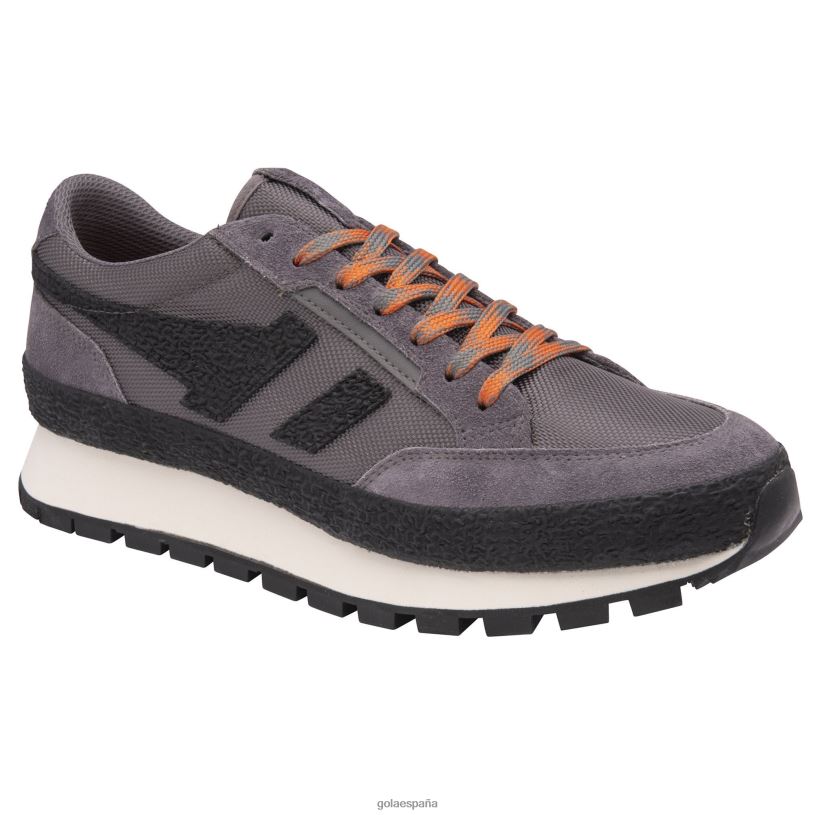 calzado V4PZL226 hombres Gola zapatillas bajas clásicas alpinas sombra negra