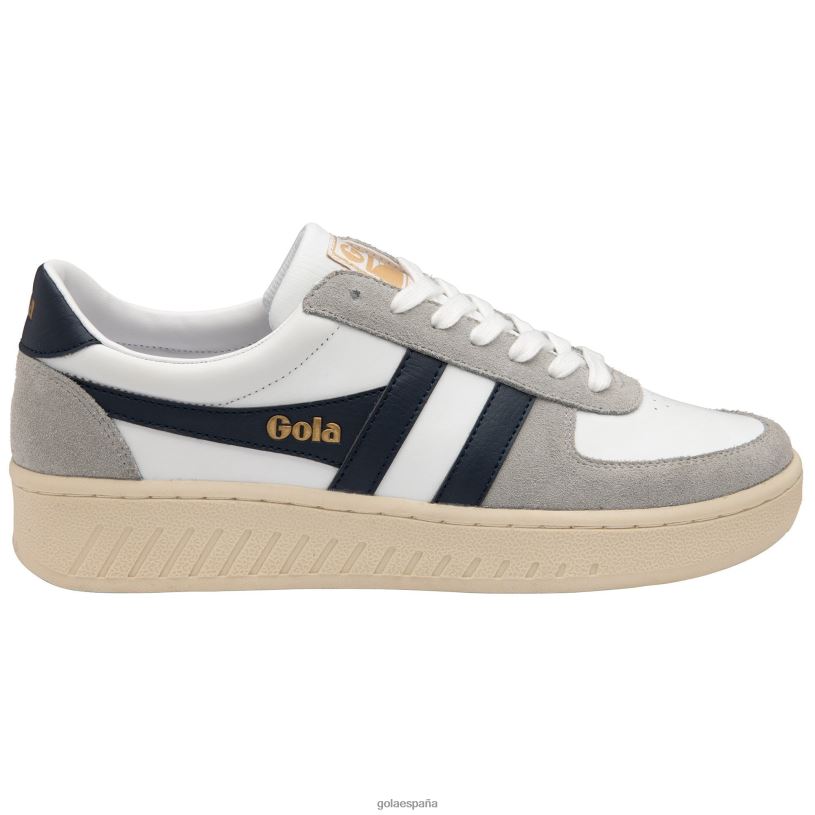calzado V4PZL136 hombres Gola tenis classics grandslam quadrant blanco/gris claro/marino