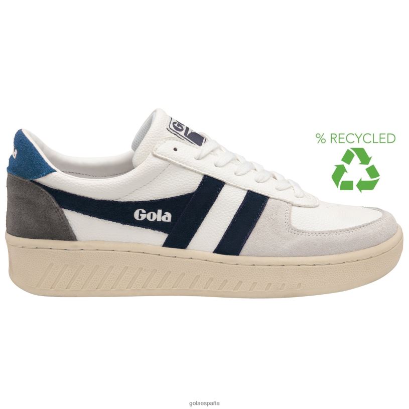 calzado V4PZL137 hombres Gola zapatillas clásicas grandslam trident blanco/marino/azul marino