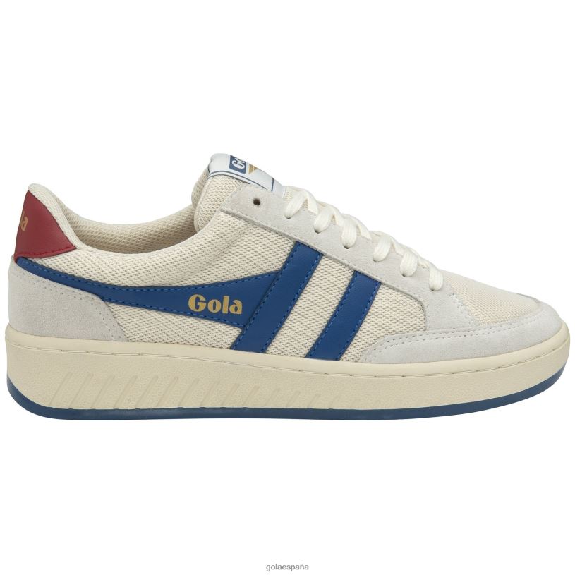 calzado V4PZL148 hombres Gola zapatillas clásicas de malla superslam blanco roto/azul marino/rojo intenso