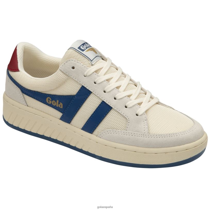 calzado V4PZL148 hombres Gola zapatillas clásicas de malla superslam blanco roto/azul marino/rojo intenso