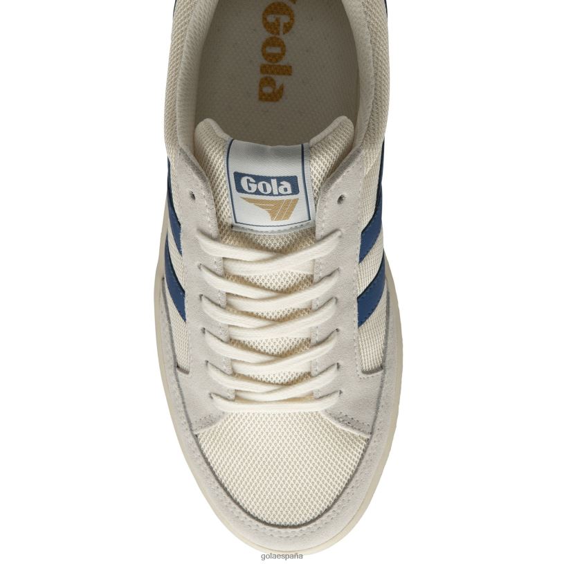 calzado V4PZL148 hombres Gola zapatillas clásicas de malla superslam blanco roto/azul marino/rojo intenso