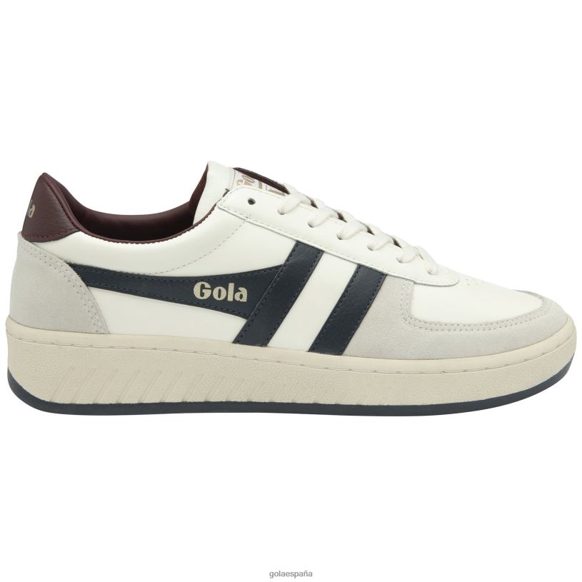 calzado V4PZL150 hombres Gola zapatillas clásicas grandslam clásicas blanco roto/azul marino/burdeos