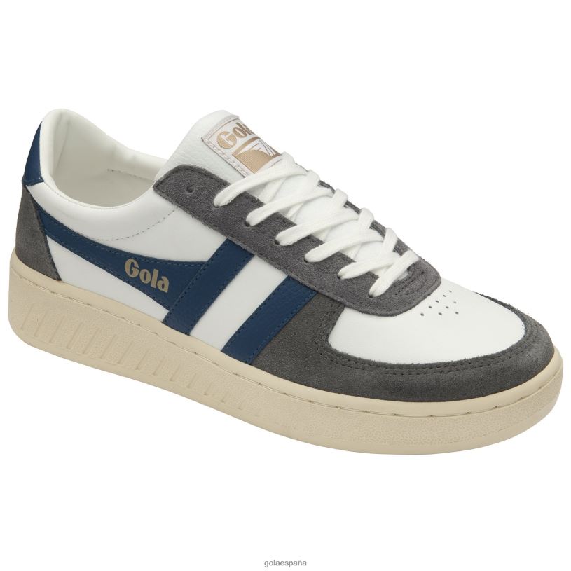calzado V4PZL152 hombres Gola tenis classics grandslam quadrant blanco/ceniza/azul marino/sombra
