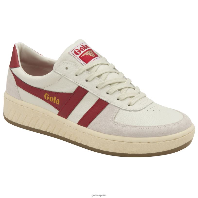 calzado V4PZL185 hombres Gola zapatillas clásicas grandslam '78 blanco hueso/rojo/chicle
