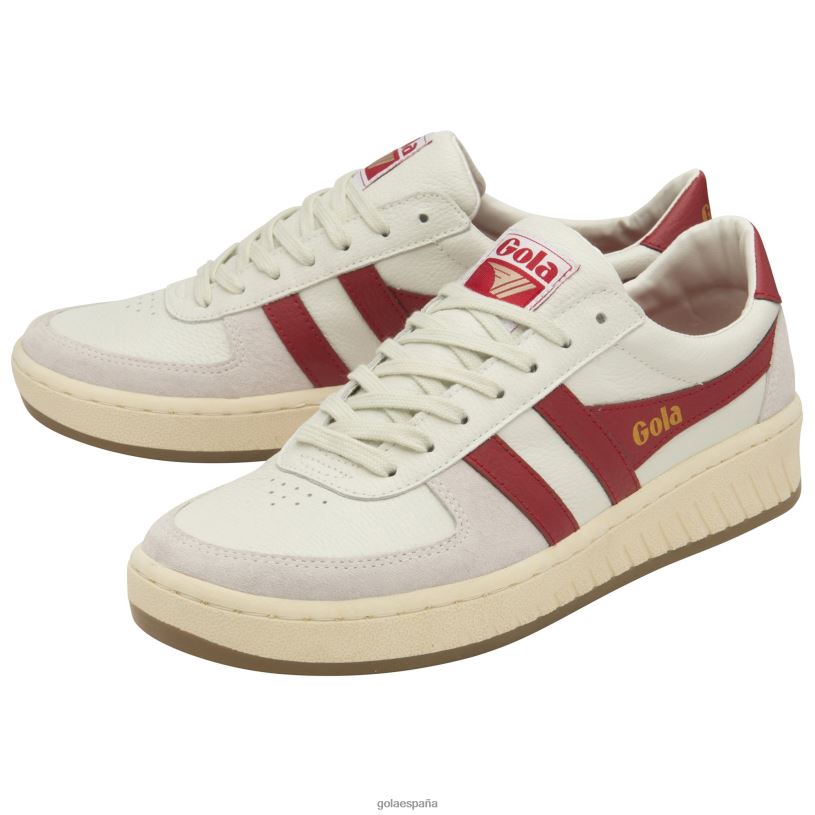 calzado V4PZL185 hombres Gola zapatillas clásicas grandslam '78 blanco hueso/rojo/chicle