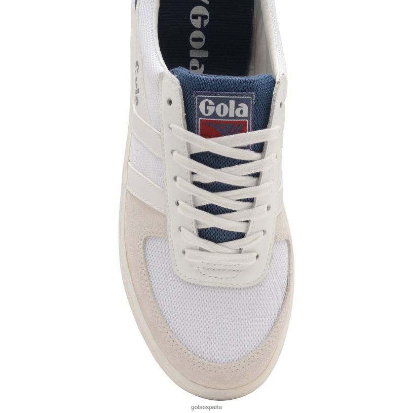 calzado V4PZL187 hombres Gola zapatillas clásicas grandslam de malla blanco/báltico/rojo