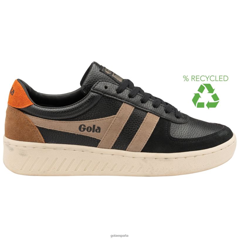 calzado V4PZL193 hombres Gola zapatillas clásicas grandslam trident negro/rinoceronte/naranja malhumorado