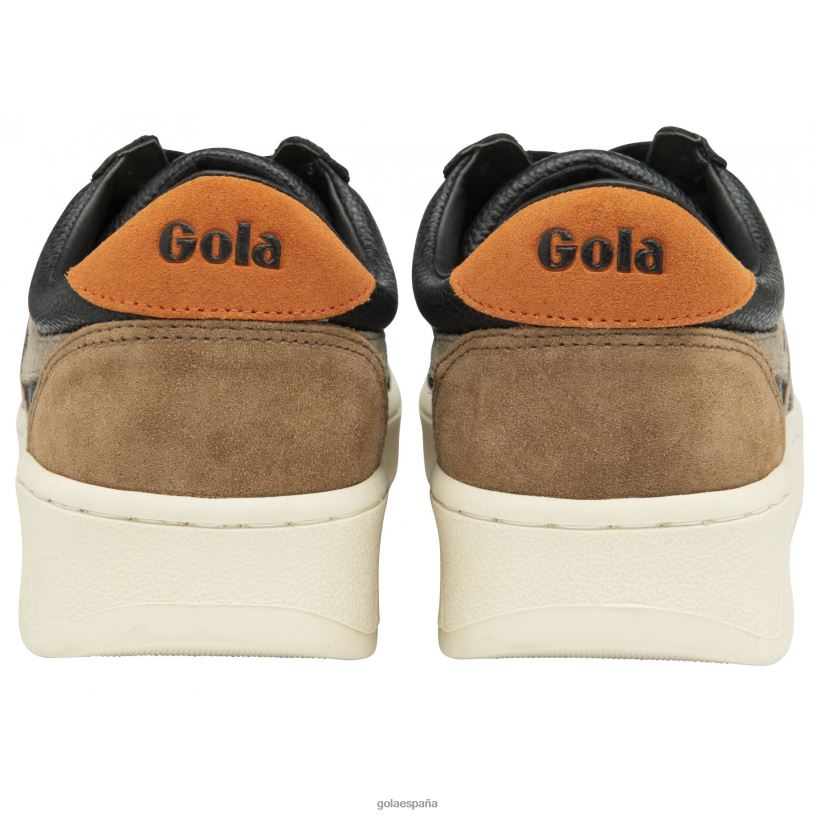 calzado V4PZL193 hombres Gola zapatillas clásicas grandslam trident negro/rinoceronte/naranja malhumorado