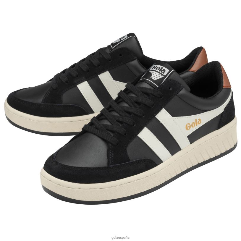 calzado V4PZL227 hombres Gola zapatillas clásicas superslam negro/blanco hueso/naranja malhumorado