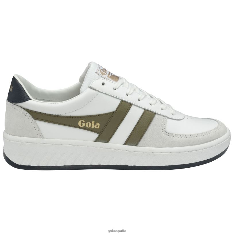 calzado V4PZL244 hombres Gola zapatillas clásicas grandslam clásicas blanco/caqui/azul marino