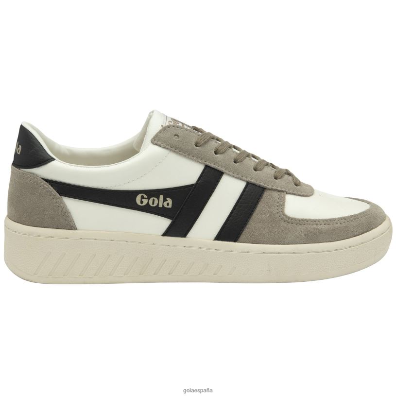 calzado V4PZL247 hombres Gola tenis classics grandslam quadrant blanco hueso/rinoceronte/negro