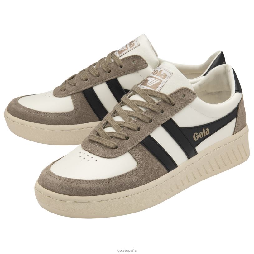 calzado V4PZL247 hombres Gola tenis classics grandslam quadrant blanco hueso/rinoceronte/negro