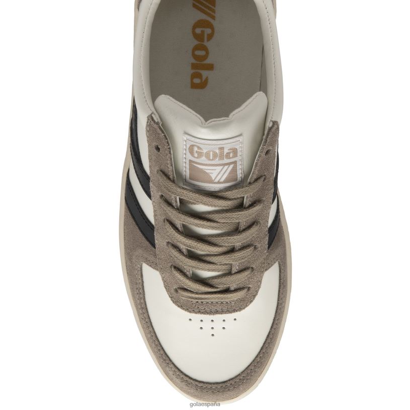 calzado V4PZL247 hombres Gola tenis classics grandslam quadrant blanco hueso/rinoceronte/negro