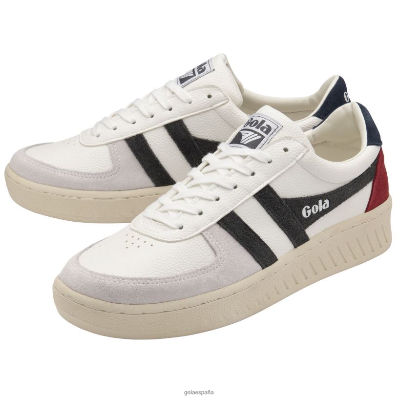 calzado V4PZL248 hombres Gola zapatillas clásicas grandslam trident blanco/tormenta/azul marino