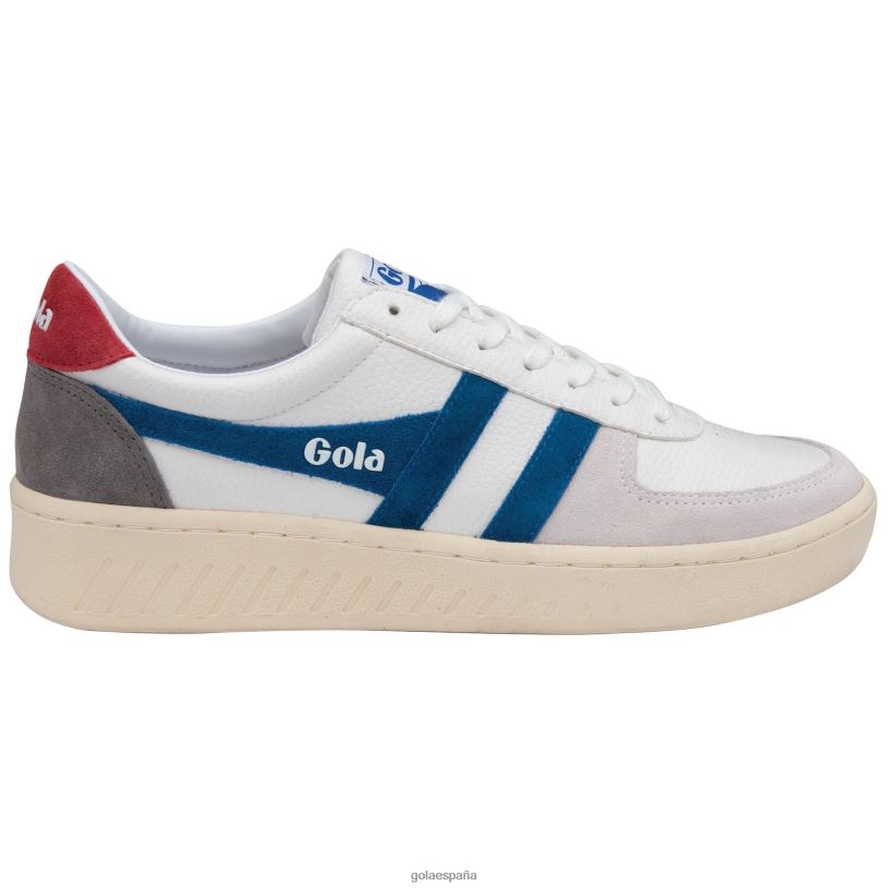 calzado V4PZL265 hombres Gola zapatillas clásicas grandslam trident blanco/azul marino/rojo intenso