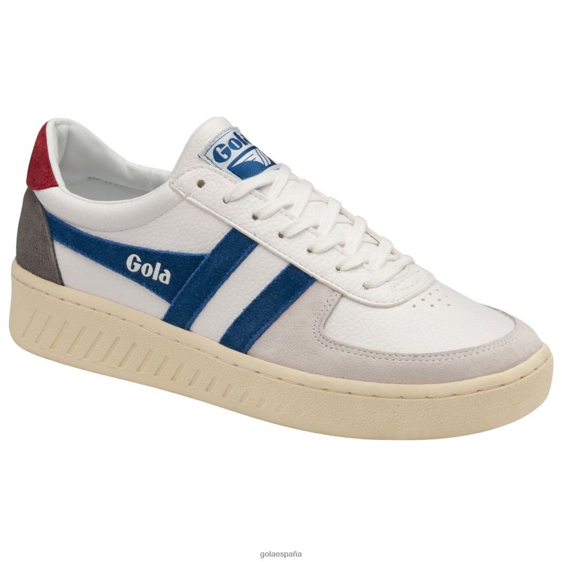 calzado V4PZL265 hombres Gola zapatillas clásicas grandslam trident blanco/azul marino/rojo intenso