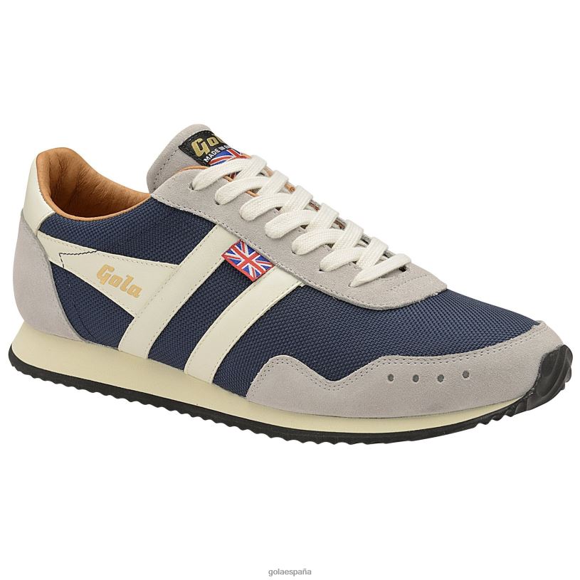 calzado V4PZL218 hombres Gola hecho en inglaterra - 1905 tenis de malla 317 azul marino/gris/blanco roto