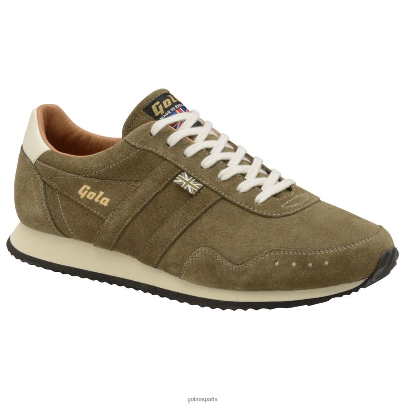 calzado V4PZL222 hombres Gola fabricado en Inglaterra - 1905 zapatillas deportivas de ante 317 caqui