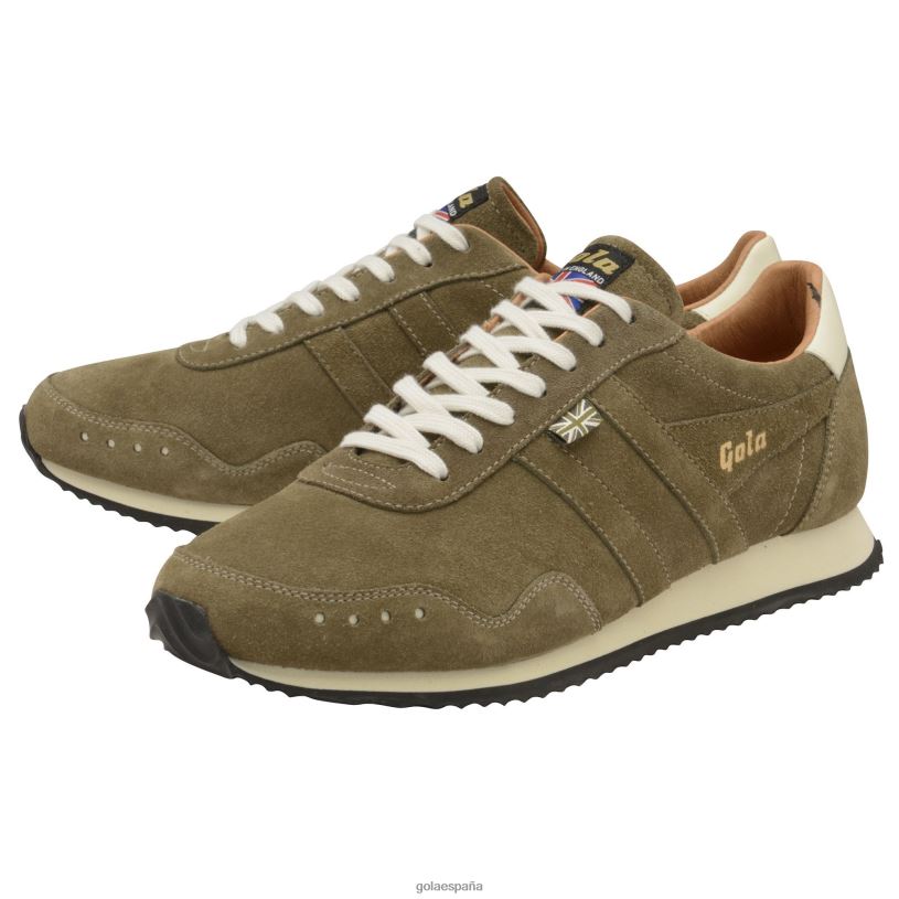 calzado V4PZL222 hombres Gola fabricado en Inglaterra - 1905 zapatillas deportivas de ante 317 caqui