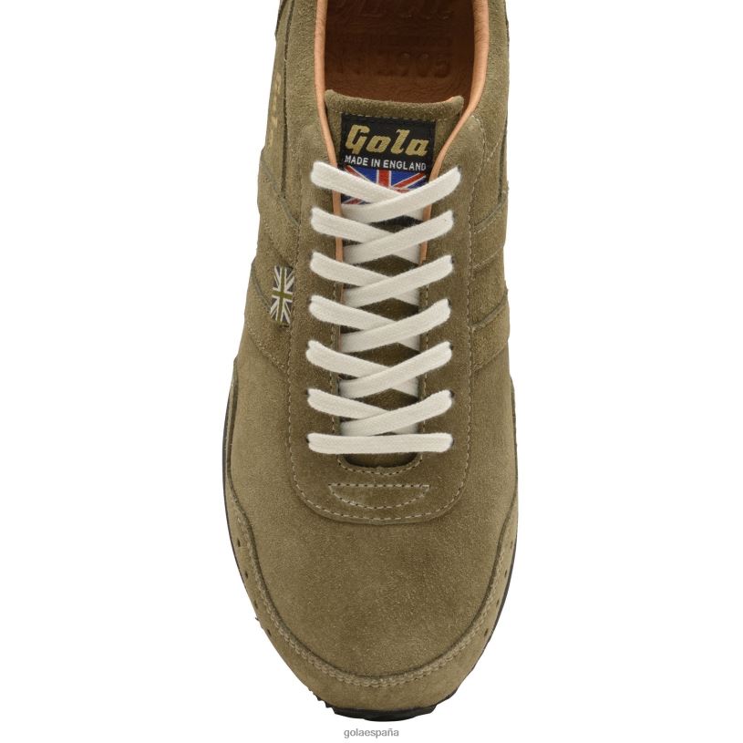 calzado V4PZL222 hombres Gola fabricado en Inglaterra - 1905 zapatillas deportivas de ante 317 caqui