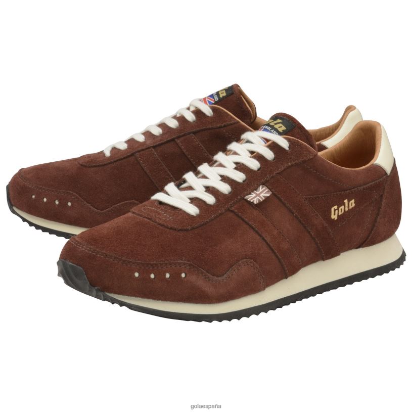 calzado V4PZL223 hombres Gola fabricado en Inglaterra - 1905 zapatillas deportivas de ante 317 coñac