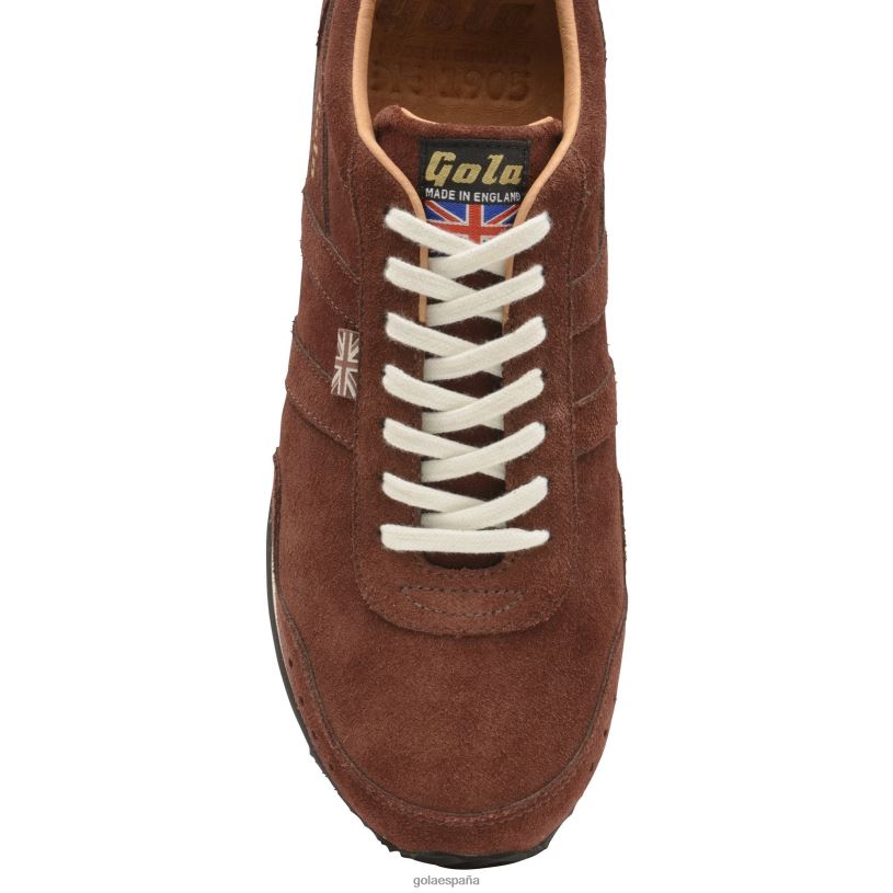 calzado V4PZL223 hombres Gola fabricado en Inglaterra - 1905 zapatillas deportivas de ante 317 coñac