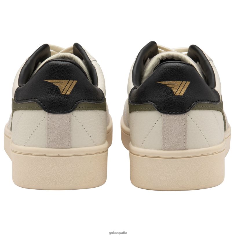 calzado V4PZL126 hombres Gola zapatillas clásicas contact de piel blanco hueso/caqui/negro