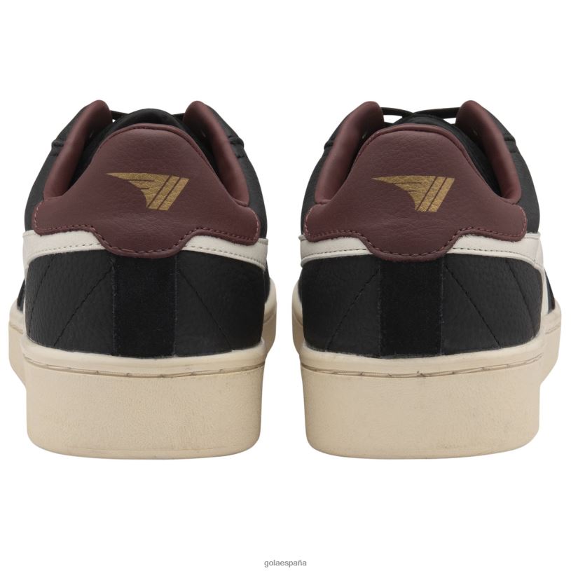 calzado V4PZL140 hombres Gola zapatillas clásicas contact de piel negro/blanco roto/burdeos