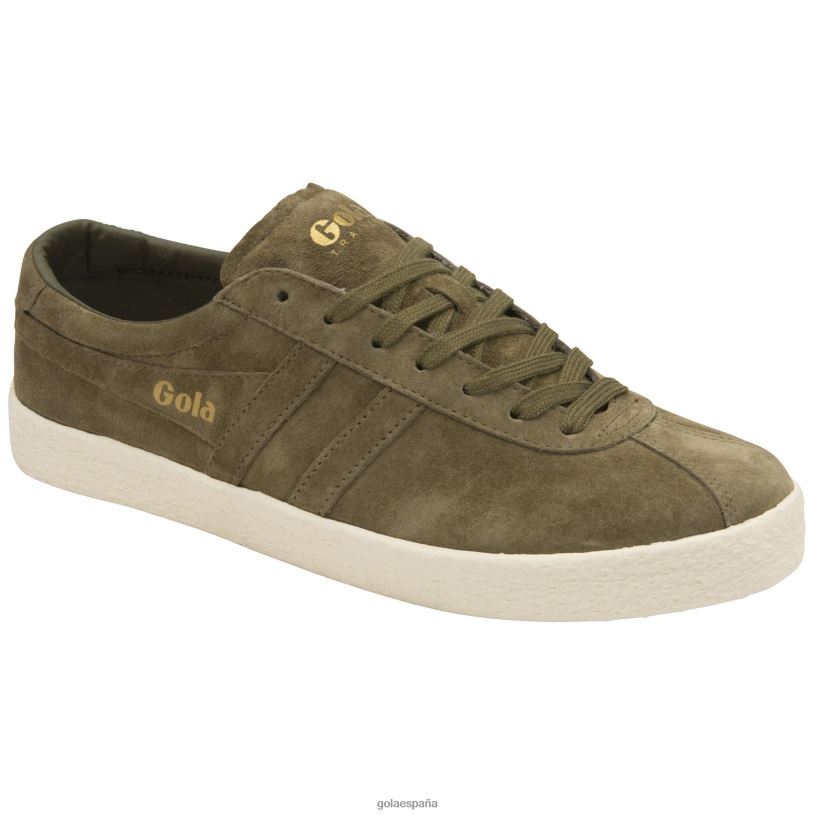 calzado V4PZL209 hombres Gola zapatillas clásicas de ante caqui/blanco hueso