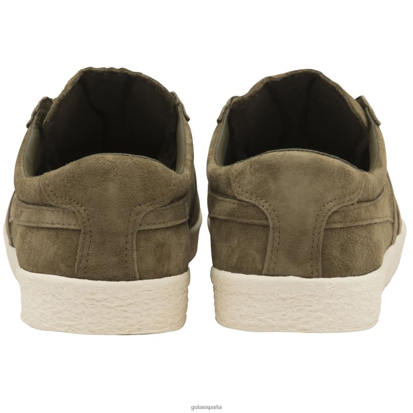 calzado V4PZL209 hombres Gola zapatillas clásicas de ante caqui/blanco hueso