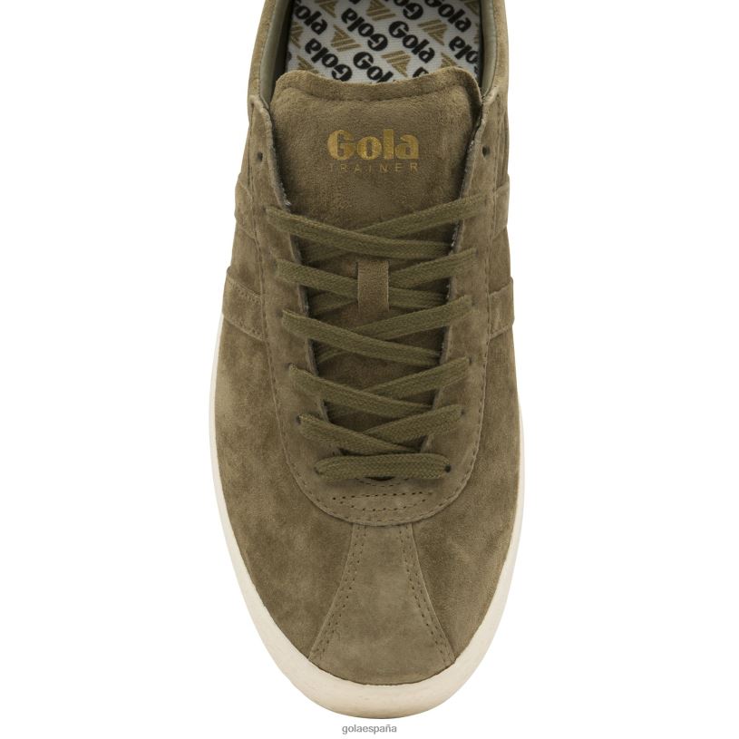 calzado V4PZL209 hombres Gola zapatillas clásicas de ante caqui/blanco hueso