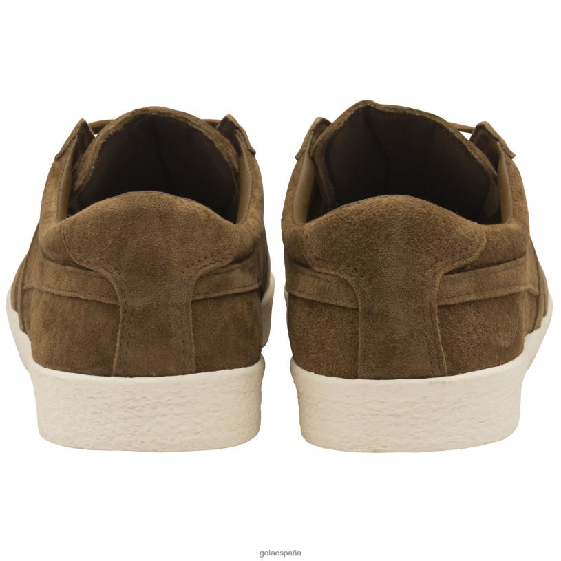 calzado V4PZL210 hombres Gola zapatillas clásicas de ante tabaco/blanco roto