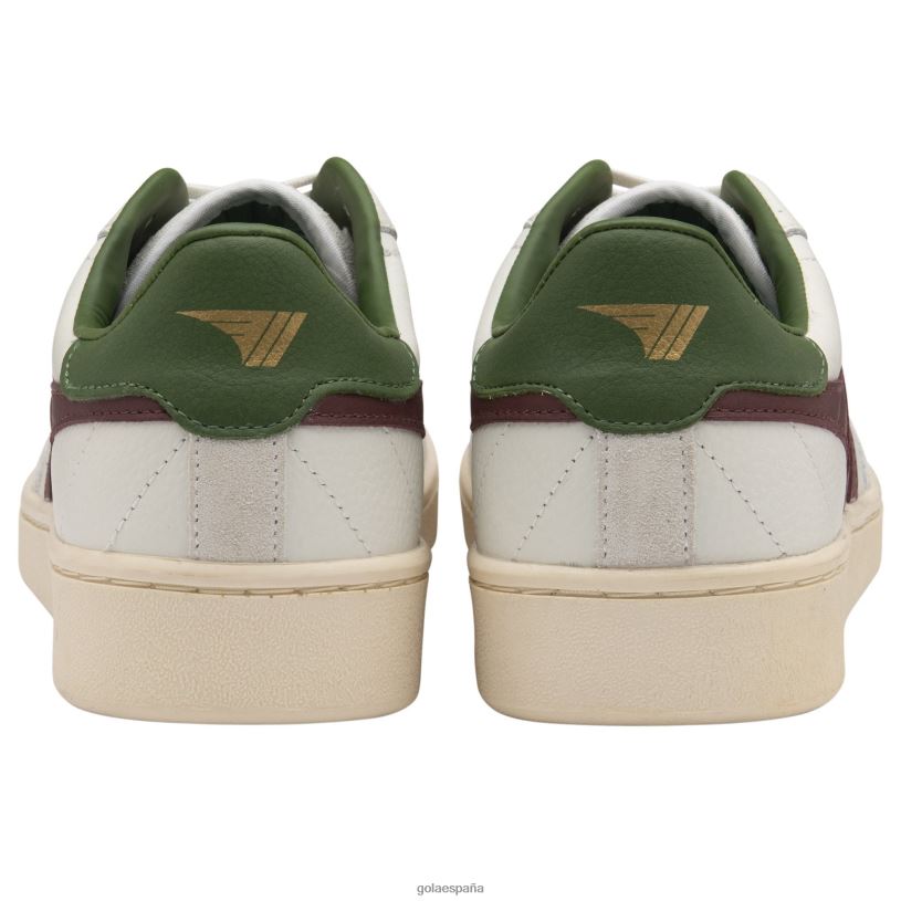 calzado V4PZL234 hombres Gola zapatillas clásicas contact de piel blanco/burdeos/verde oscuro