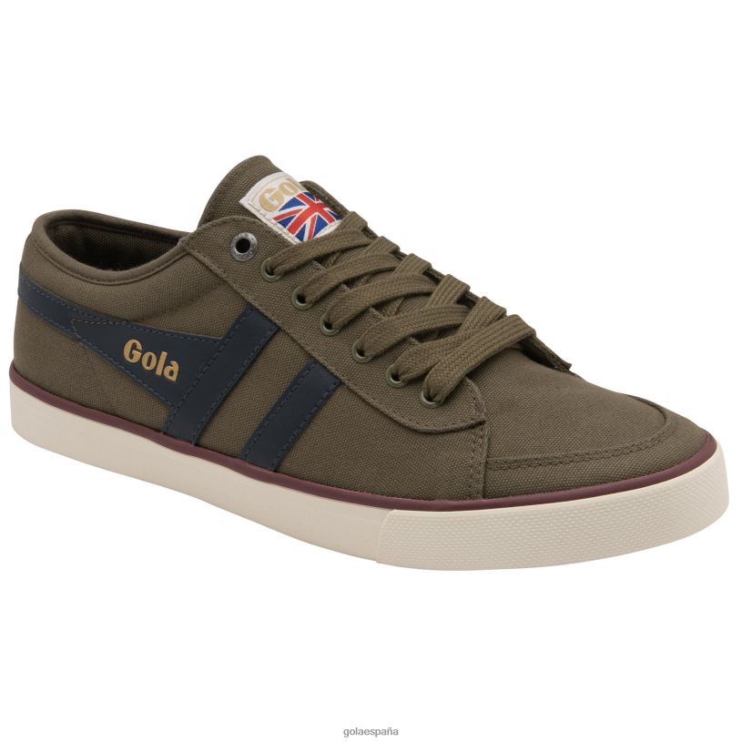 calzado V4PZL52 hombres Gola zapatillas veganas clásicas comet plimsoll 2 caqui/azul marino/burdeos
