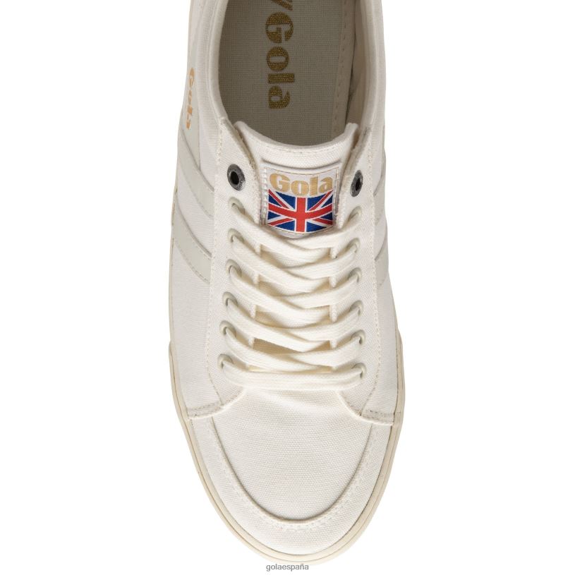 calzado V4PZL54 hombres Gola zapatillas veganas clásicas comet plimsoll 2 blanquecino