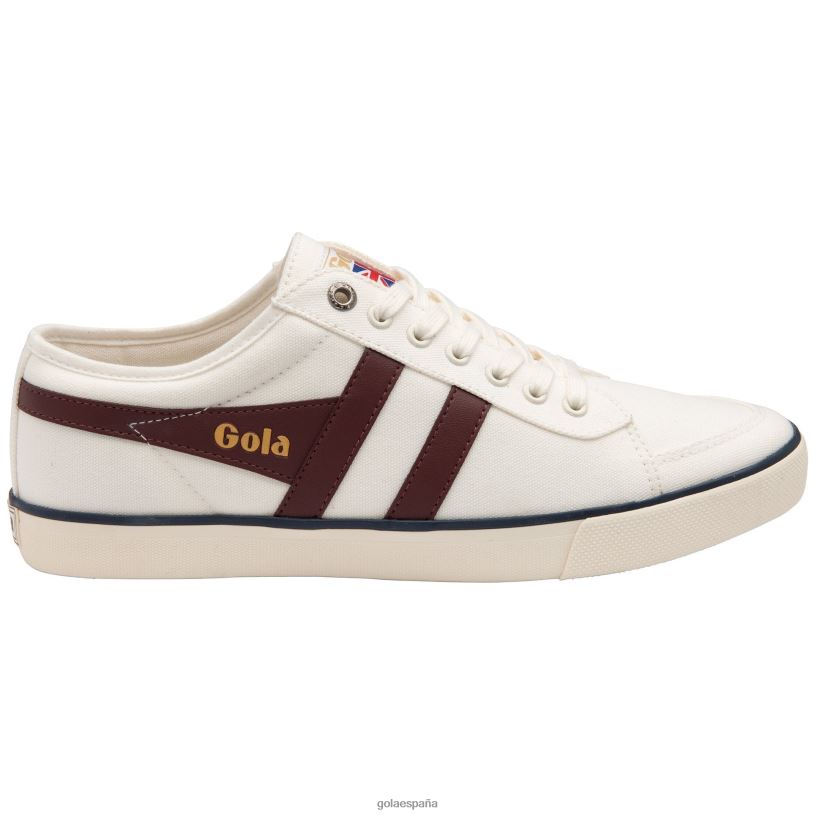 calzado V4PZL55 hombres Gola zapatillas veganas clásicas comet plimsoll 3 blanco hueso/burdeos/azul marino