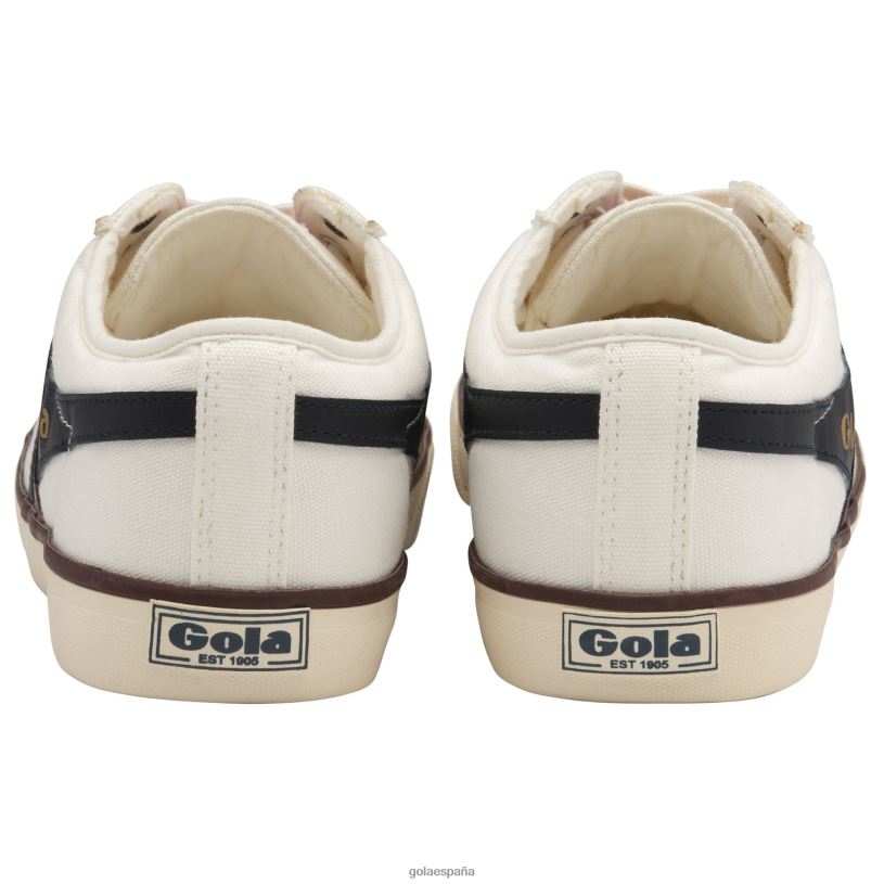 calzado V4PZL56 hombres Gola zapatillas veganas clásicas comet plimsoll 3 blanco roto/azul marino/burdeos