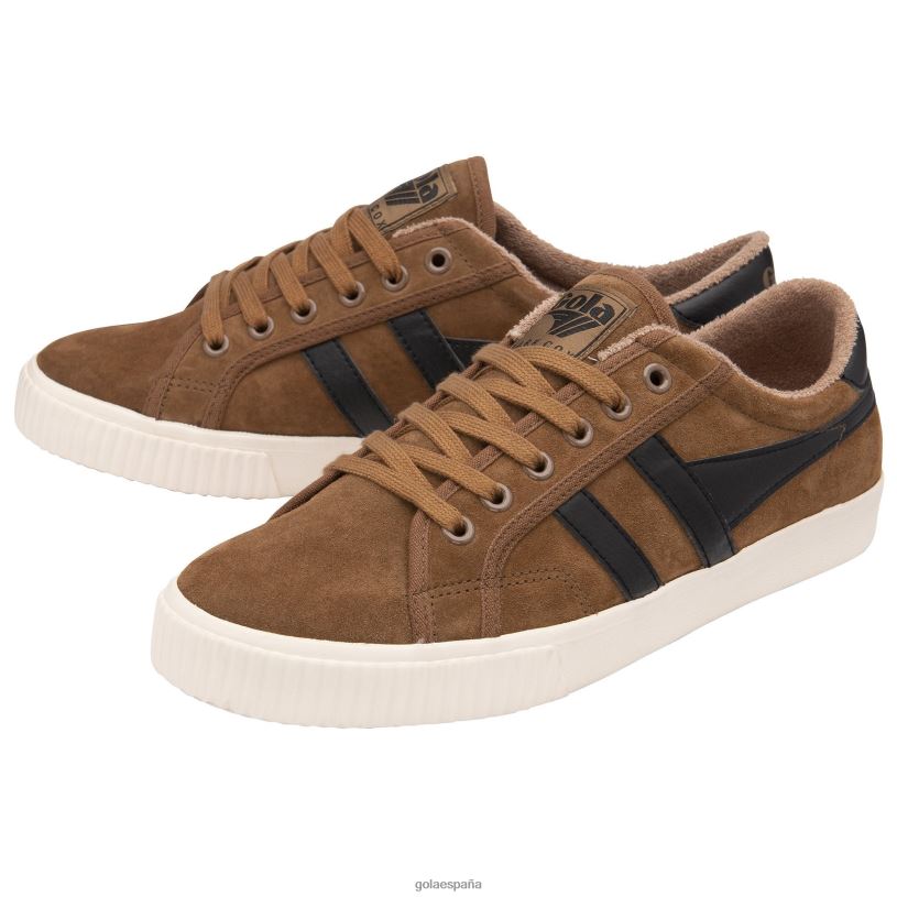 calzado V4PZL67 hombres Gola tenis clásicos de tenis marca cox de ante tabaco/negro