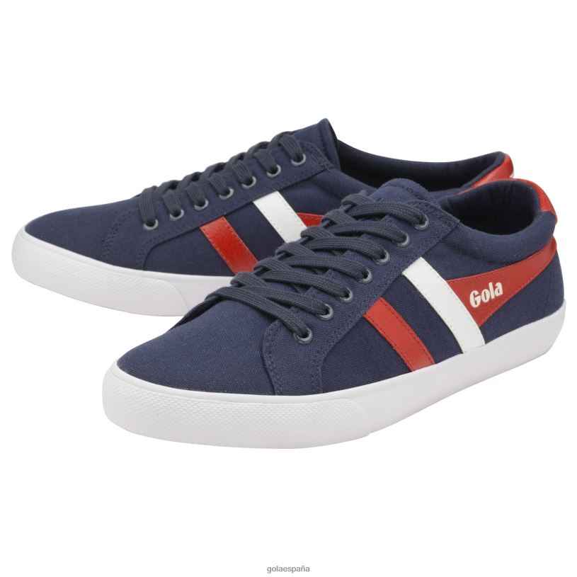 calzado V4PZL79 hombres Gola zapatillas veganas clásicas universitarias azul marino/rojo/blanco