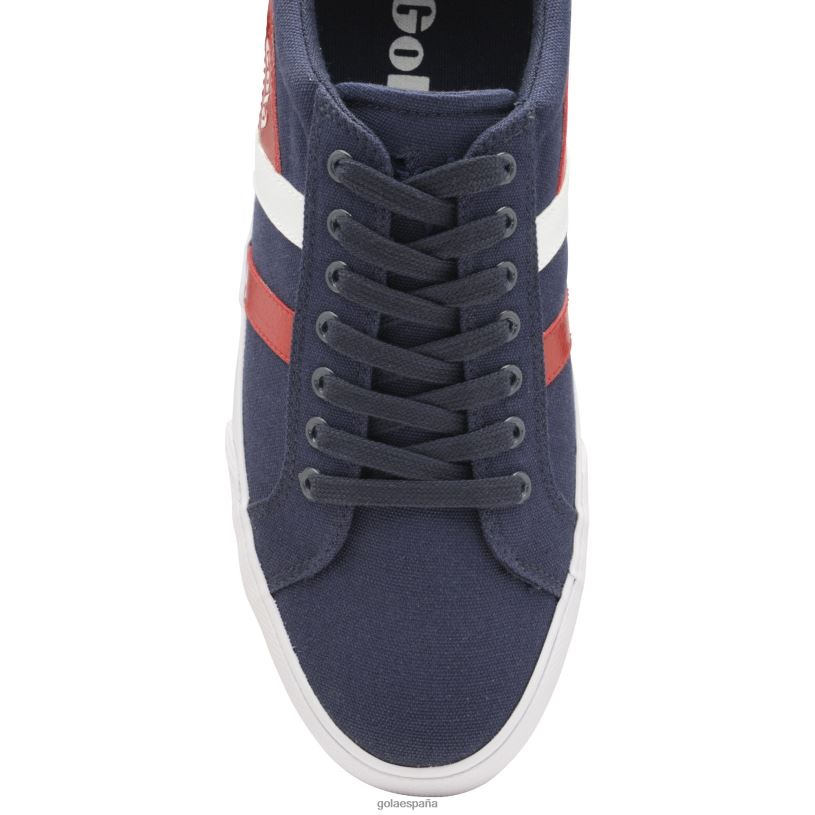 calzado V4PZL79 hombres Gola zapatillas veganas clásicas universitarias azul marino/rojo/blanco