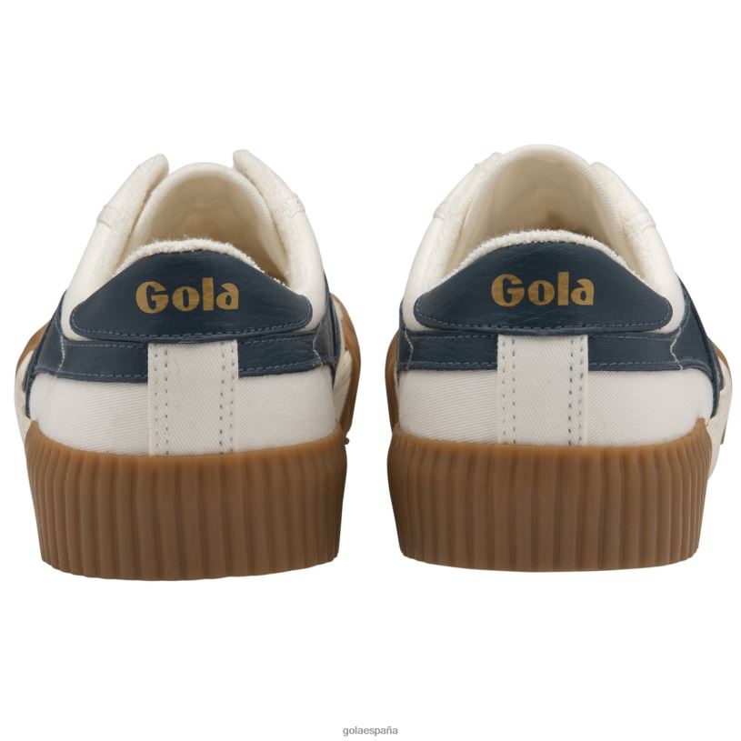 calzado V4PZL80 hombres Gola zapatillas veganas clásicas rally plimsoll blanco roto/azul vintage