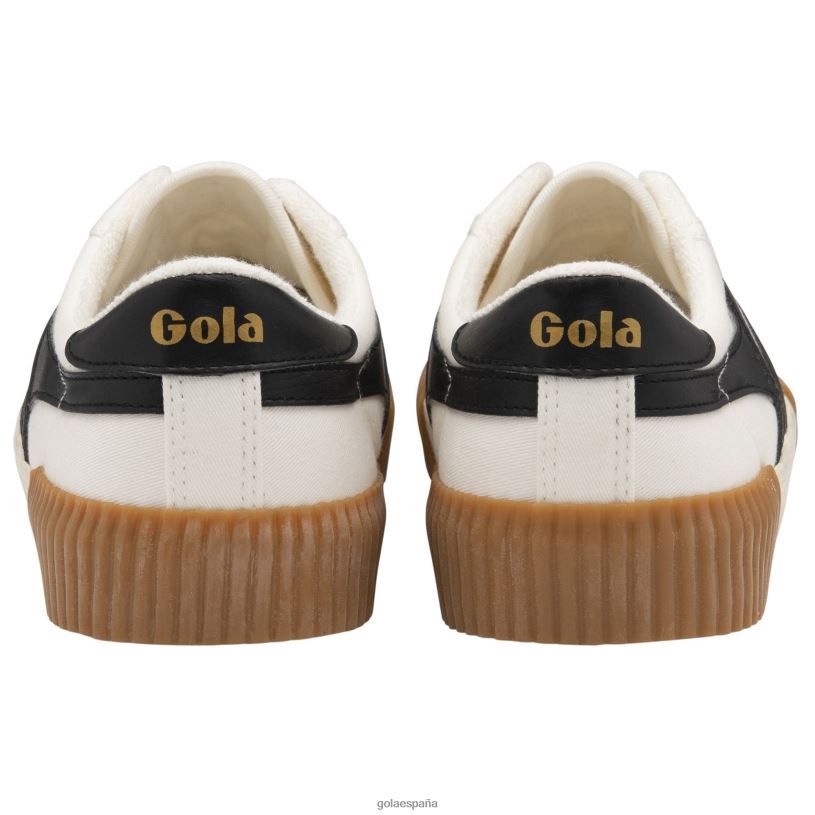 calzado V4PZL81 hombres Gola zapatillas veganas clásicas rally plimsoll blanco hueso/negro