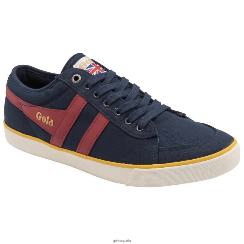 calzado V4PZL82 hombres Gola zapatillas veganas clásicas comet plimsoll 3 azul marino/rojo intenso/sol