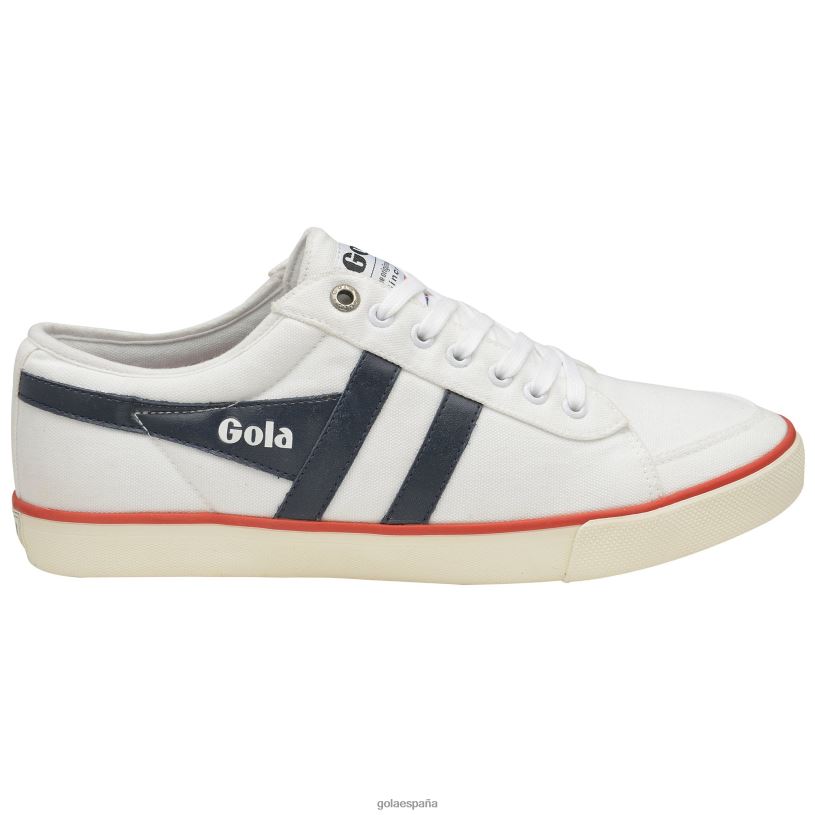 calzado V4PZL84 hombres Gola zapatillas veganas clásicas comet plimsoll 3 blanco/azul marino/rojo