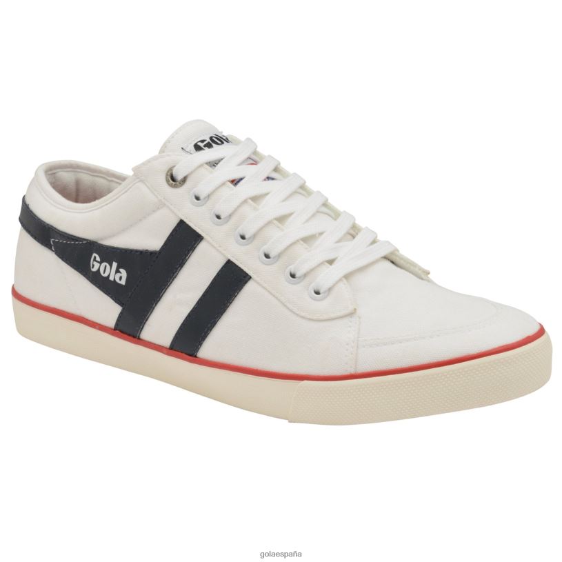 calzado V4PZL84 hombres Gola zapatillas veganas clásicas comet plimsoll 3 blanco/azul marino/rojo